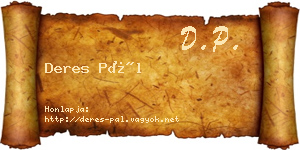 Deres Pál névjegykártya